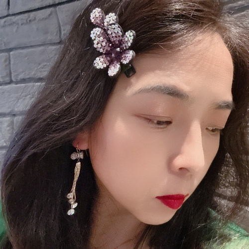花朵鸭嘴夹刘海碎发夹后脑勺边夹