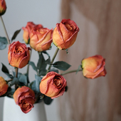 玫瑰花仿真花高级感逼真假花永生花束轻奢客厅插花摆设婚礼装 饰