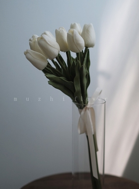 手捧花 ins郁金香新娘结婚韩式婚纱照摄影马蹄莲装饰假花束仿真花