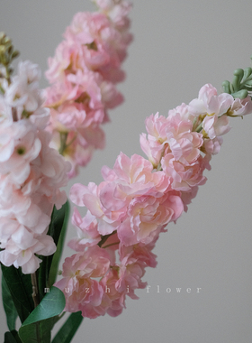 飞燕草仿真花束绢花客厅摆设轻奢高端假花花艺装饰插花摆件