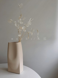 客厅摆设ins银扇永生花高级感轻奢天然真花插花家居装 干花花束 饰