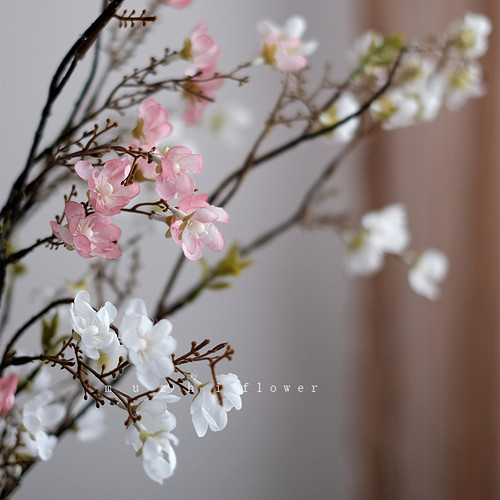榆叶梅仿真花高级感逼真绢花