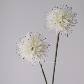 muzhi白色葱花蒲公英清新高端仿真花高级感逼真客厅花艺插花摆件