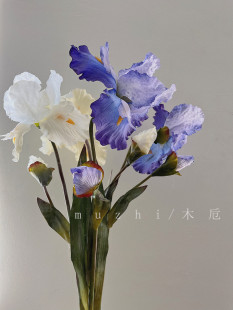 客厅花瓶插花 饰新款 假花仿真花摆设 网红鸢尾高级感绢花束高档装