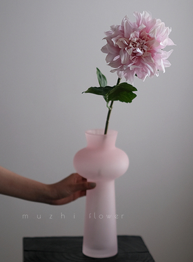 大丽花仿真花装饰摆件轻奢高端绢花假花客厅摆设花艺花瓶插花桌面