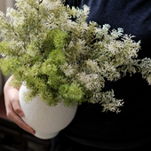 muzhi轻奢高端鹿角蕨仿真花束逼真客厅装 饰花艺插花高级家居摆件