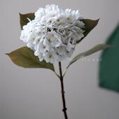 手感保湿 仿真花芽绿白绣球花轻奢高端客厅装 饰花艺摆件假花餐桌花