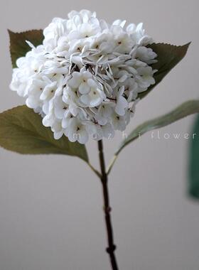 手感保湿仿真花芽绿白绣球花轻奢高端客厅装饰花艺摆件假花餐桌花