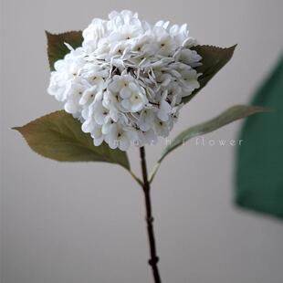 手感保湿 饰花艺摆件假花餐桌花 仿真花芽绿白绣球花轻奢高端客厅装