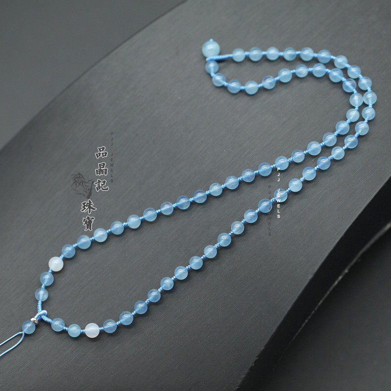 海蓝宝女款翡翠和田玉蜜蜡