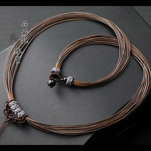 加粗加大气纯手工编织百搭蜡皮绳