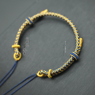 手编半成品DIY手绳男女手链可穿珠编绳玉貔貅天珠龙鳞绳开口横穿