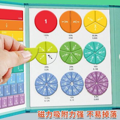 小学磁性分数学习教具数学三五年级盘的初步认识圆块演示器加减法