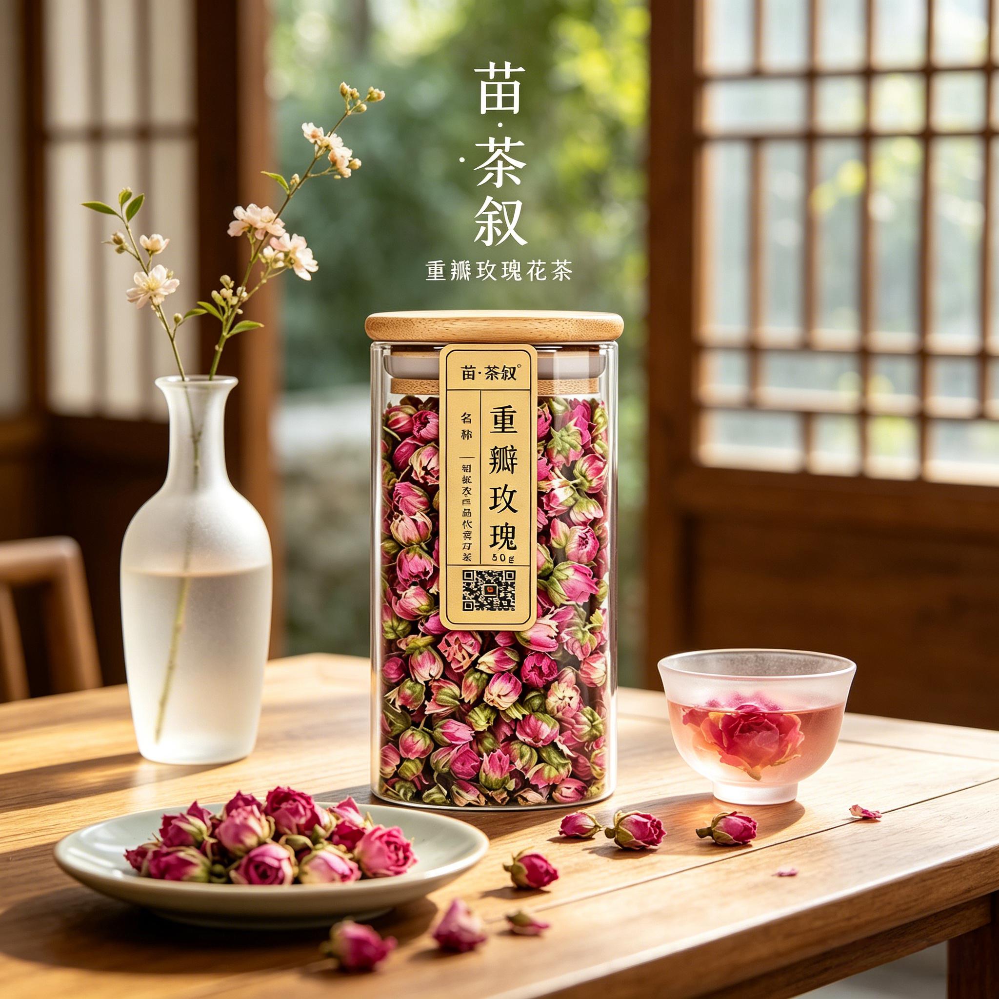平阴重瓣干玫瑰花茶特级无硫熏