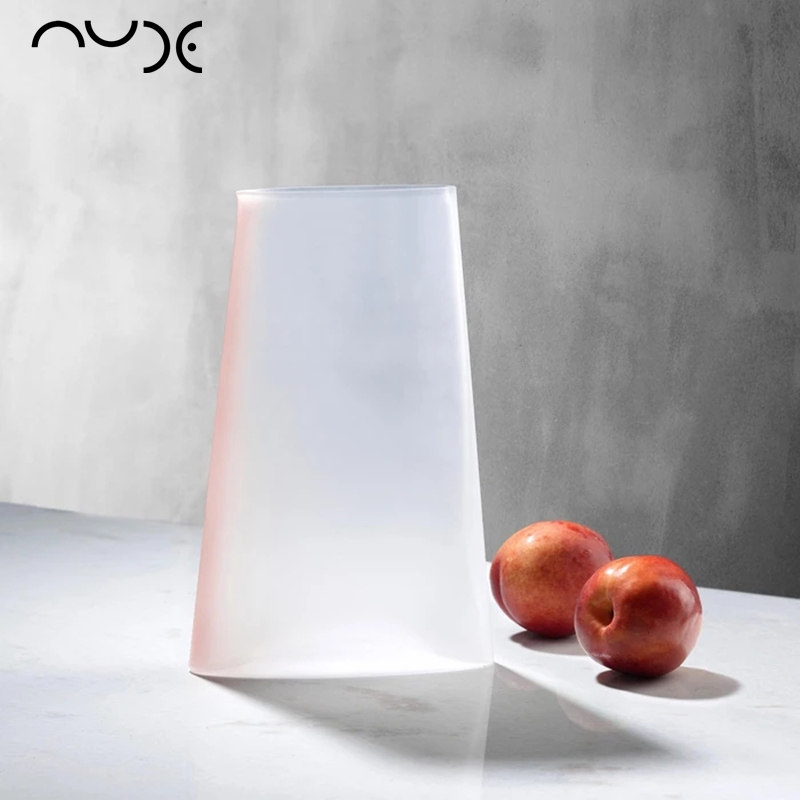 NUDE努德 土耳其进口水晶玻璃手工制作磨砂彩色冷水壶花器两用