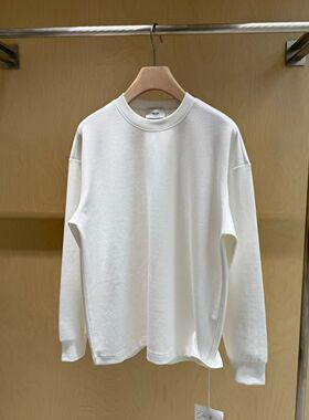 径尺25859新款秋冬男士休闲长袖T恤圆领宽松男款潮牌百搭加绒加厚