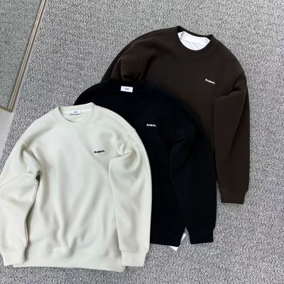 Jingchi2025新款秋冬男士休闲长袖卫衣宽松圆领男款潮牌加绒加厚