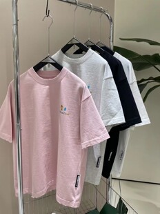 短袖 男士 新款 字母高克重 休闲圆领半袖 上衣打底衫 T恤时尚 6017夏季