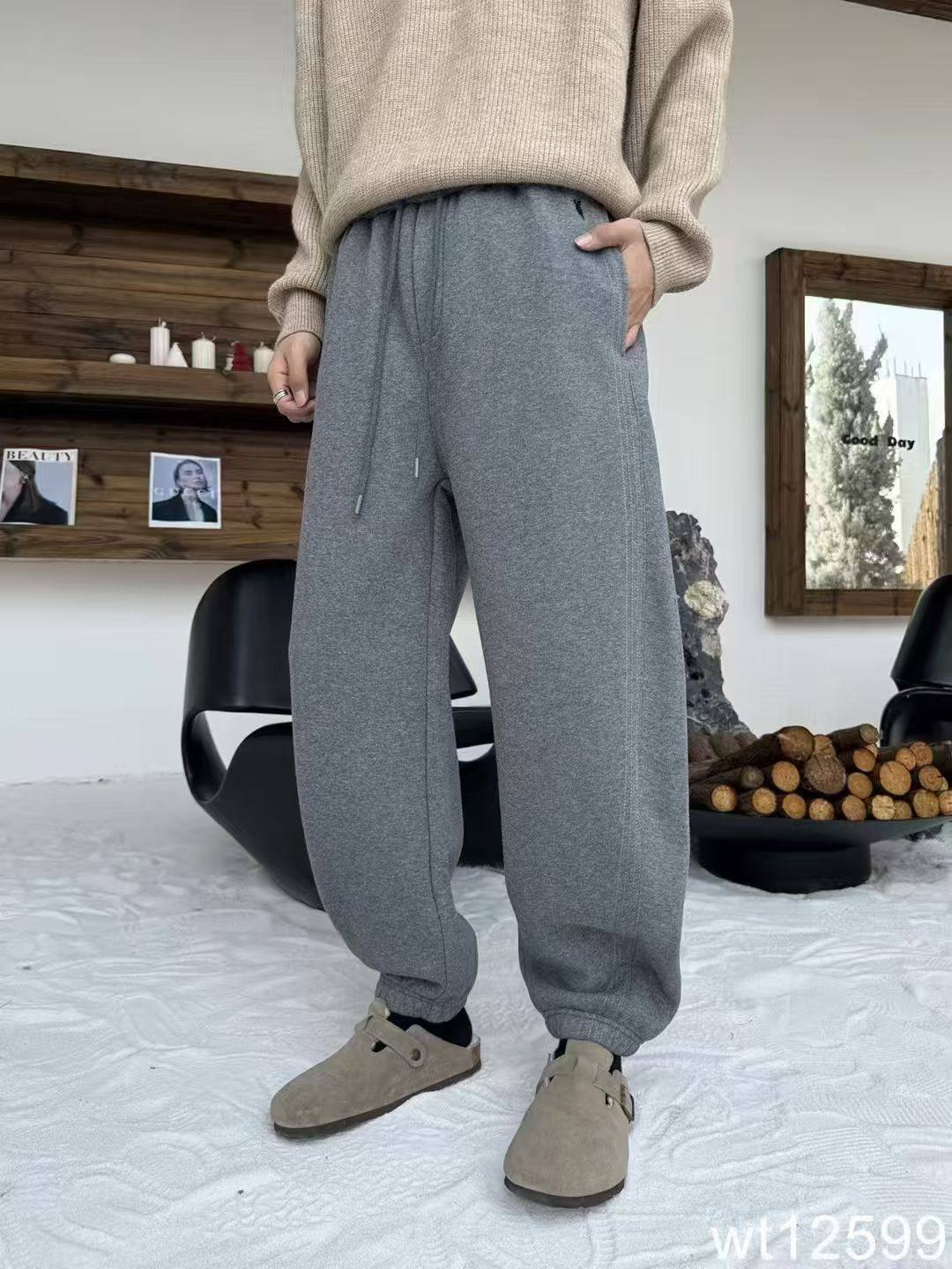 Wt12599新款秋冬男士休闲裤卫裤宽松直筒男款收口百搭加绒加厚,男装,卫裤,淘宝优惠券,粉丝福利购,淘宝优惠卷