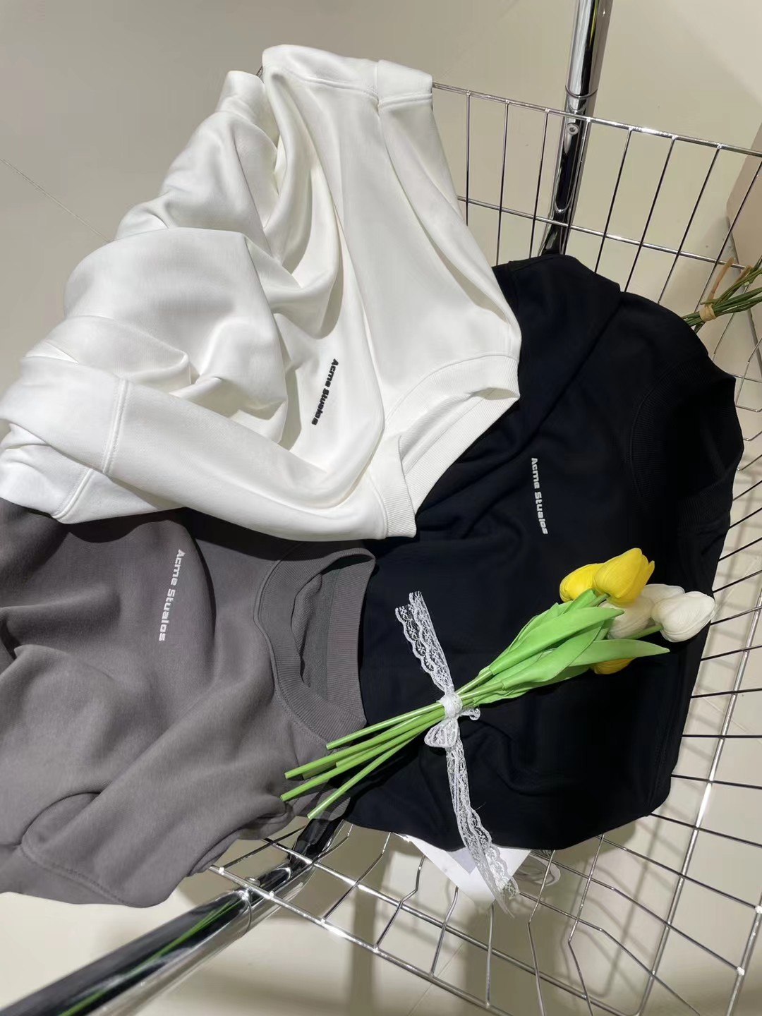 Moge9173新款秋季男士休闲长袖T恤宽松圆领男款潮牌纯色百搭学生