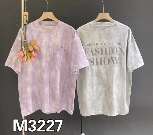 Moge3227夏季新款男士短袖T恤时尚休闲圆领半袖上衣字母高克重