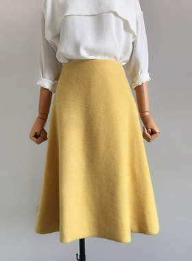 2021春装新款日本贵牌KBF女装旗下UR品牌甜美减龄大A字裙半身裙子