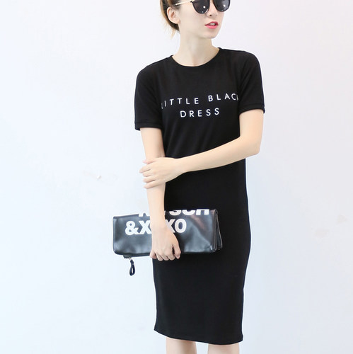 黑色包臀紧身打底裙