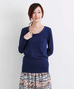 莫代尔日单T恤 断色清仓纯色基础款 2020春装 外贸原单日本贵牌断码