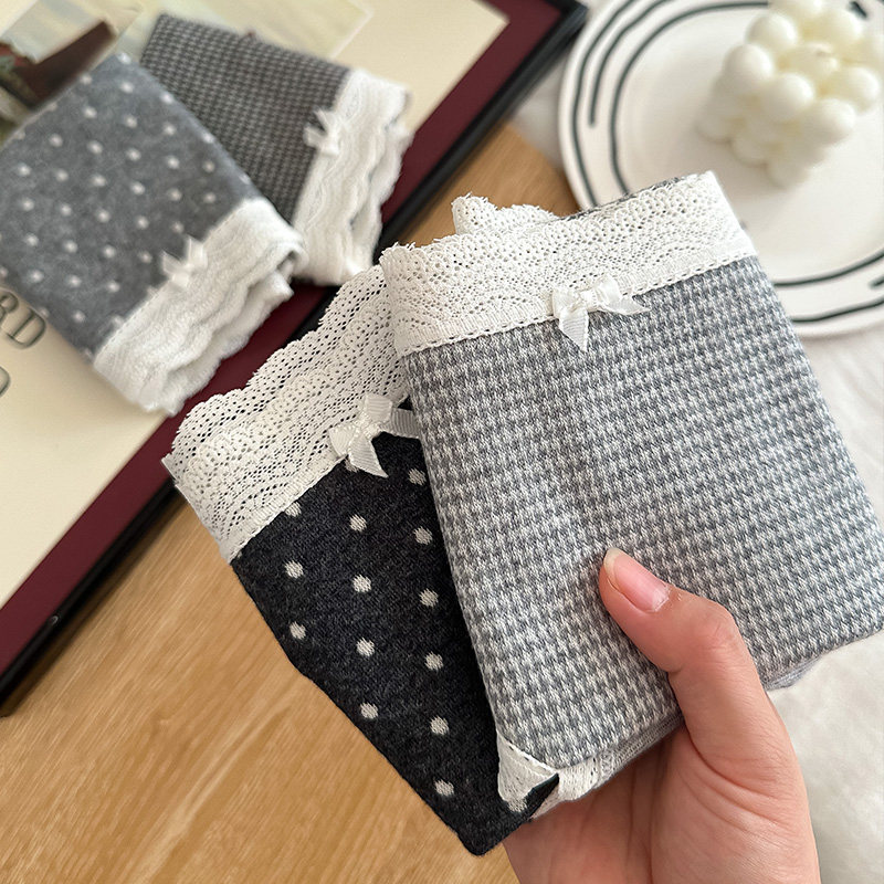 一见钟情纯棉磨毛千鸟格内裤