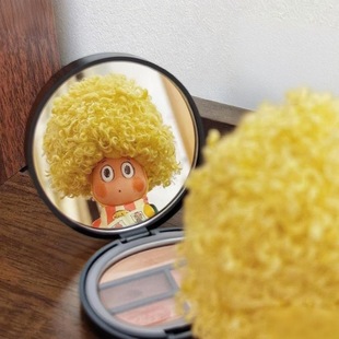 星星人假发爆炸头理发diy自制材料包多色随心配头发帽卷毛扭扭棒