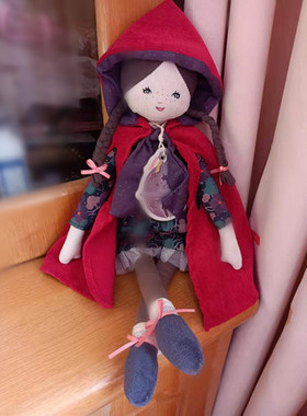 法国 moulin roty 布娃娃安抚玩偶毛绒玩具牙胶材料包礼物 小红帽