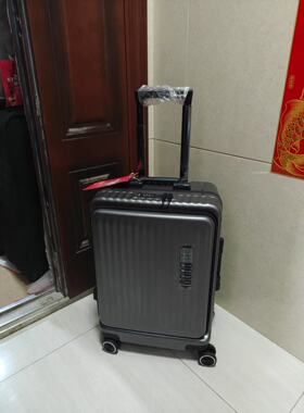 外贸单前开口铝框箱加厚铝框容杆箱大拉量侧开行李箱坚固可坐