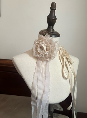 TeNg原创手作干枯烧毁玫瑰花颈带choker项链女系脖颈花超值爆款