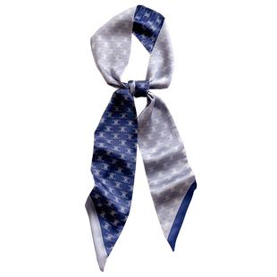 2025春夏新款双面黄色小丝巾女发带装饰领巾长条飘带绑包围巾腰带