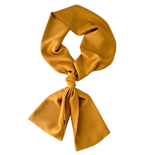 韩国东大门纯色百搭红色丝巾女细窄小长巾春夏秋装饰领带巾发带女