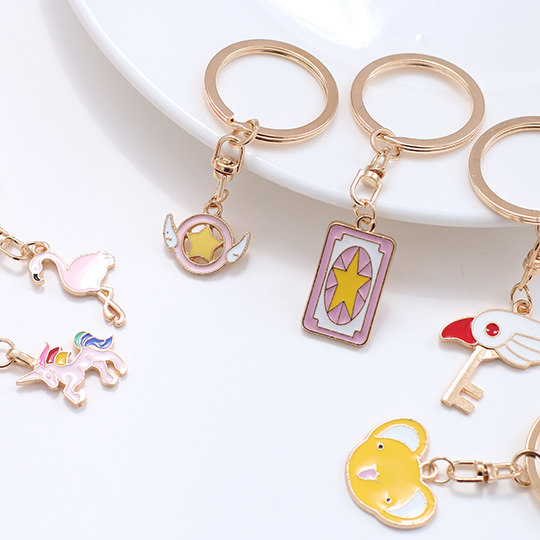 卡通造型钥匙扣创意可爱动物图案简约金属钥匙圈学生金色包包挂饰|msdalam kategori bekalan perayaan/hadiah, Hadiah kreatif, rantai kunci - dari Buy2taobao.com untuk memberikan perkhidmatan ejen Taobao profesional membeli