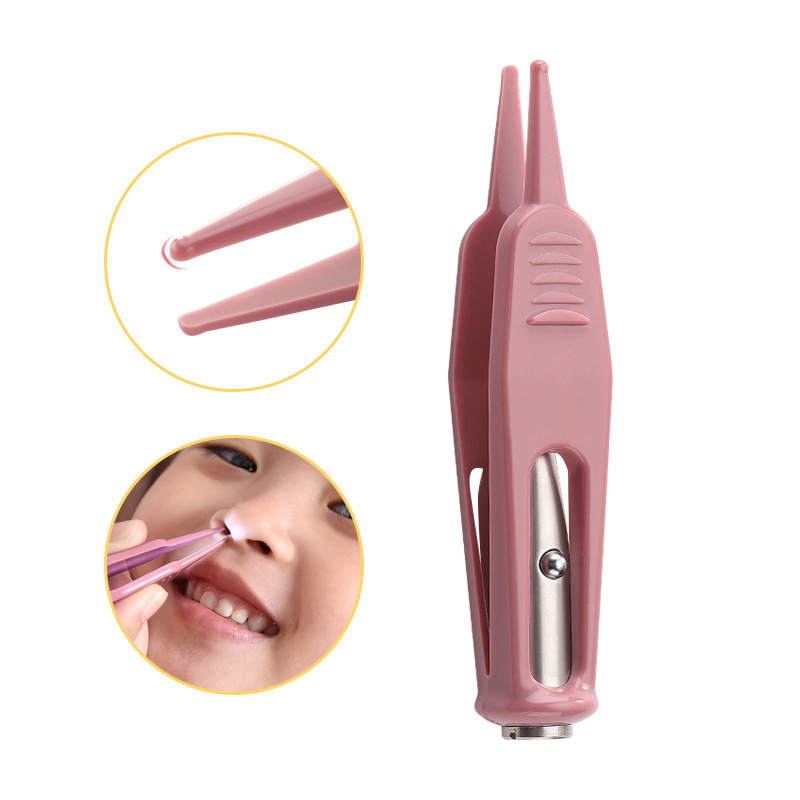 厂家现货儿童可视发光鼻屎夹婴儿用品鼻屎清洁宝宝鼻屎镊子