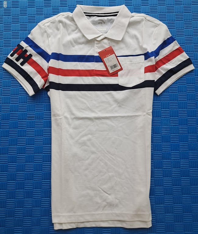 安踏2021夏季男士短袖t恤纯棉休闲韩版立领男装运动上衣polo衫