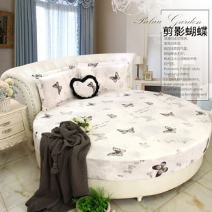冬季保暖圆床席梦思保护套圆床床笠牛奶绒水晶绒圆床单床套可定制