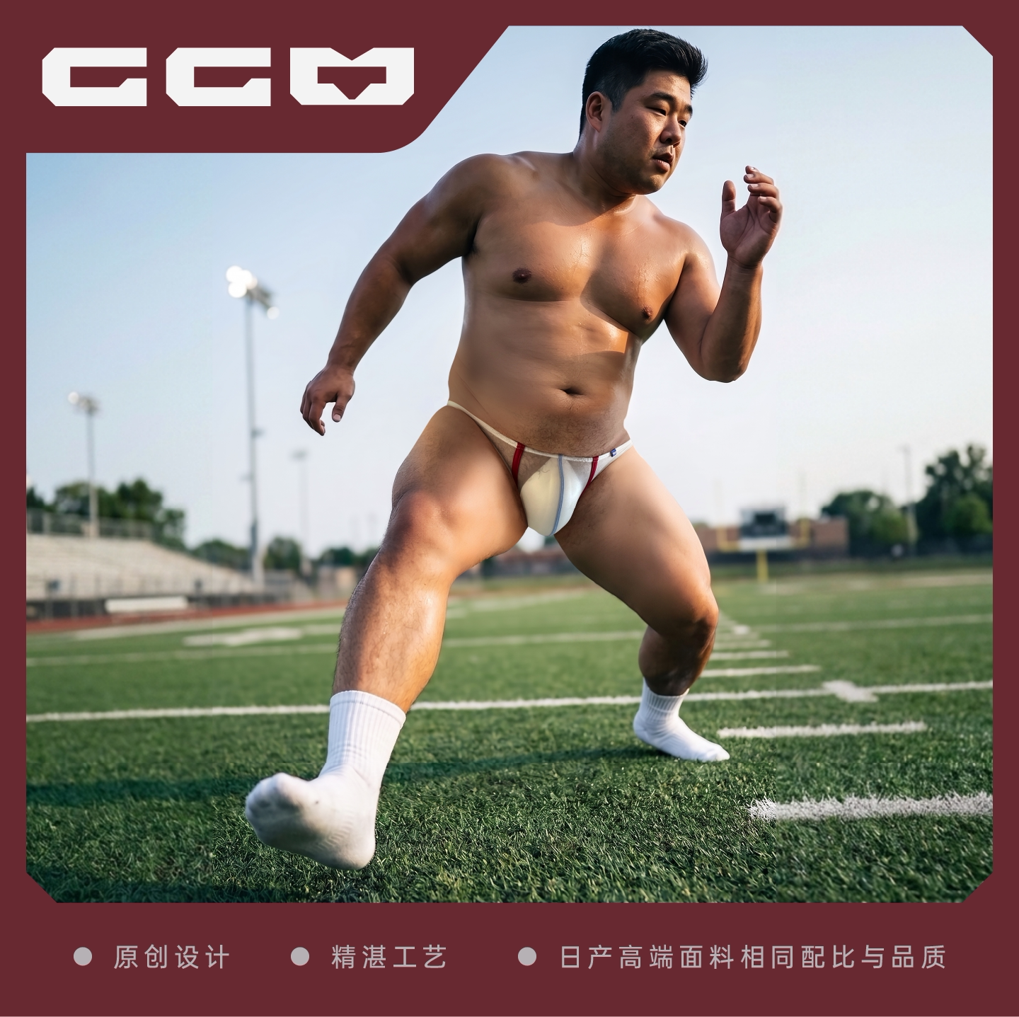 GGM男三角内裤日系低腰小三角U凸立体囊袋高端面料性感丝滑诱惑