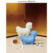 新年礼盒 定制伴手礼 60gx2颗早晚清洁套装 蓝白双马吉祥皂 手工皂