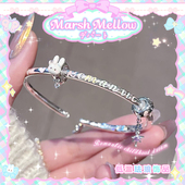 marshmellow珠宝商店beads镀银可调节手镯子素镯手链叠戴女生串珠