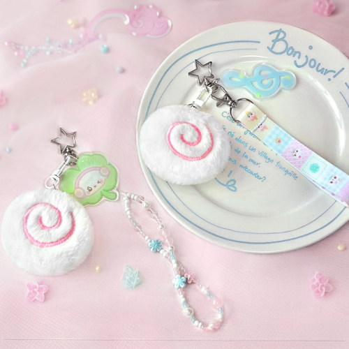marshmellow少女商店 可爱挂绳挂配件挂登山扣手机链小卡包痛包包