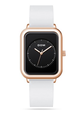 DOM腕表 2024新款方形皮带轻奢小众高级感学生表简约气质女士手表