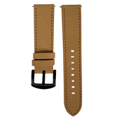 DOM磨砂真皮手表带适配22mm头多姆售后配件系列复古黄棕色牛皮带