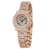 奢华满天星手表女气质玫瑰金满钻女表钢带水钻时尚 DOM腕表 新款 表