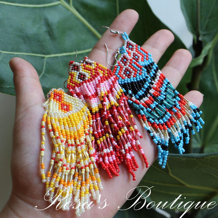 手作 handmade beading 波西米亚民族风流苏个性度假耳钉耳环耳夹