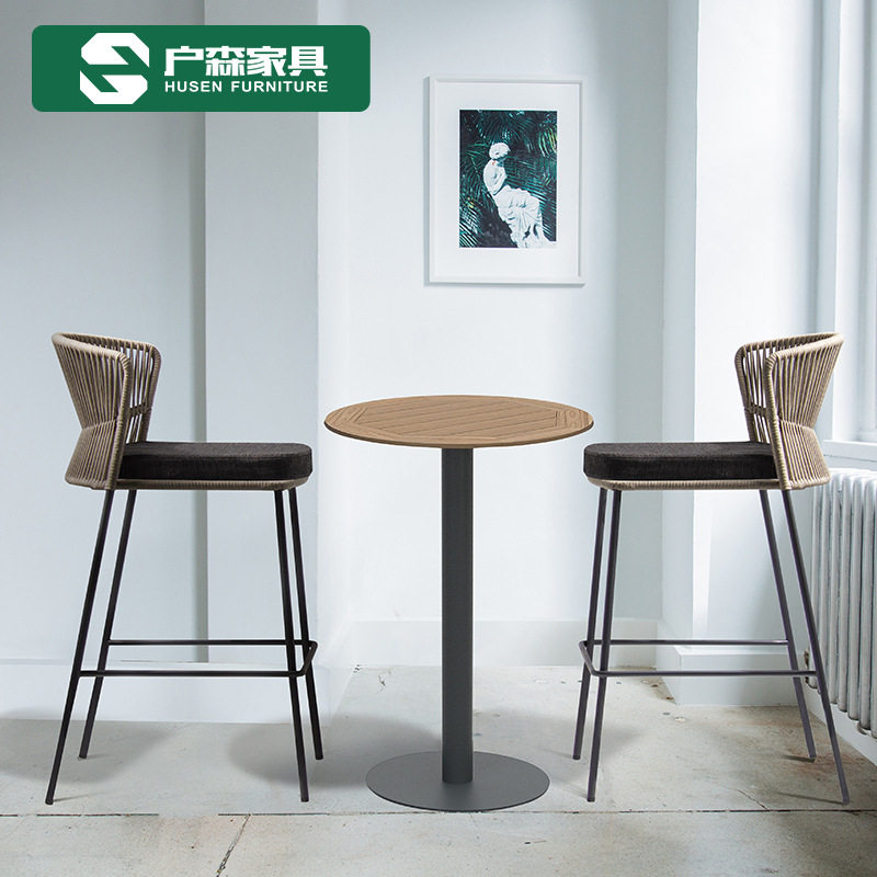 户外吧椅酒吧高脚凳吧台KTV家具绳编餐厅酒店网红靠背椅创意室外,住宅家具,家用高脚椅,淘宝优惠券,粉丝福利购,淘宝优惠卷