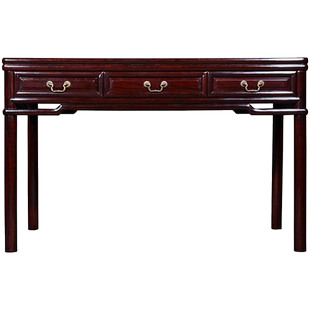 允典红木家具花梨木刺猬紫檀黑紫檀明式写字台书房书桌简约全实木