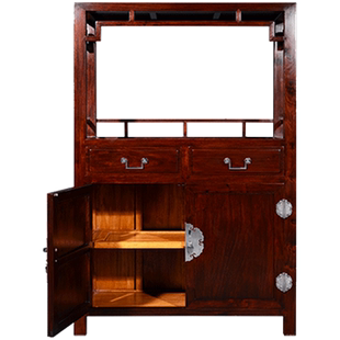 允典红木家具花梨木刺猬紫檀10型双门双抽橱餐边柜收纳柜储物柜